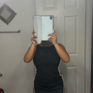 Dress with side slits